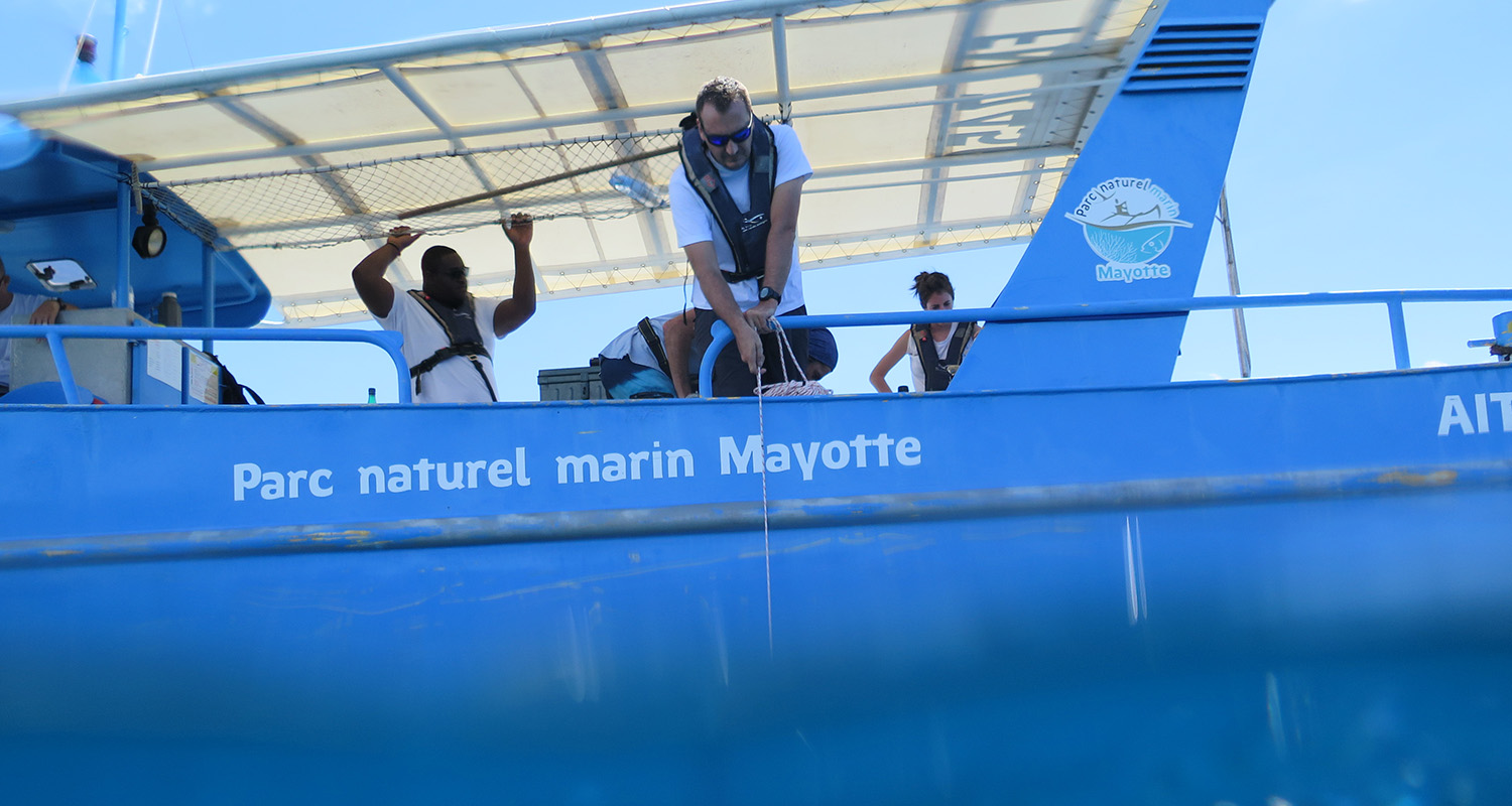Mayotte marine naturel park boat