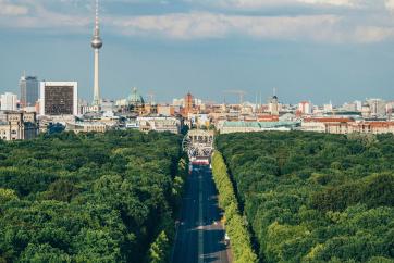 Urban green park in Berlin