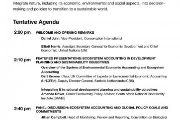 WCC Incorporating Nature in Development Planning through Natural Capital Accounting Agenda